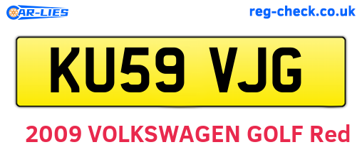 KU59VJG are the vehicle registration plates.