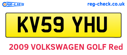 KV59YHU are the vehicle registration plates.