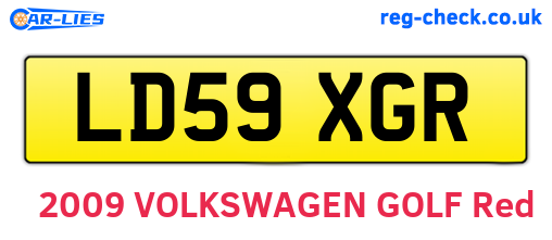 LD59XGR are the vehicle registration plates.