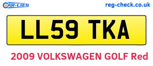 LL59TKA are the vehicle registration plates.