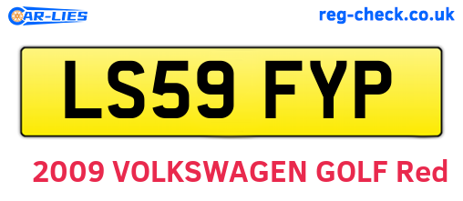 LS59FYP are the vehicle registration plates.