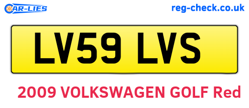 LV59LVS are the vehicle registration plates.