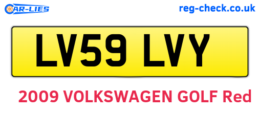 LV59LVY are the vehicle registration plates.