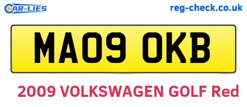 MA09OKB are the vehicle registration plates.
