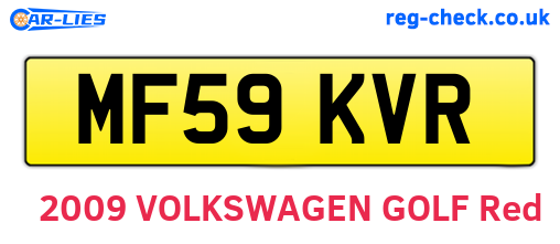 MF59KVR are the vehicle registration plates.