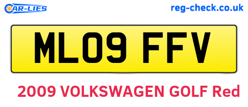 ML09FFV are the vehicle registration plates.
