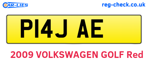 P14JAE are the vehicle registration plates.