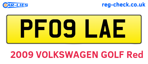 PF09LAE are the vehicle registration plates.