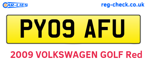 PY09AFU are the vehicle registration plates.