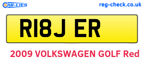 R18JER are the vehicle registration plates.