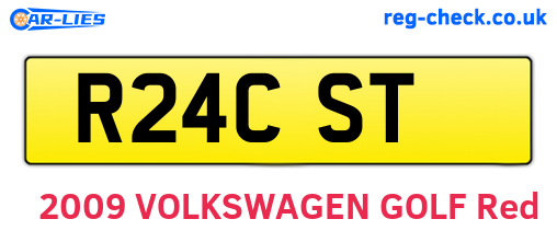 R24CST are the vehicle registration plates.