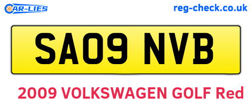 SA09NVB are the vehicle registration plates.