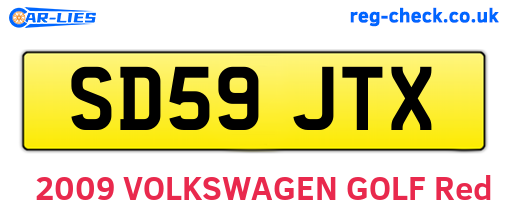 SD59JTX are the vehicle registration plates.