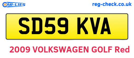 SD59KVA are the vehicle registration plates.