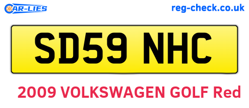 SD59NHC are the vehicle registration plates.
