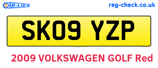 SK09YZP are the vehicle registration plates.
