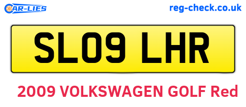 SL09LHR are the vehicle registration plates.