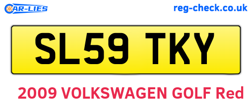 SL59TKY are the vehicle registration plates.