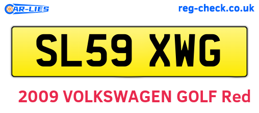 SL59XWG are the vehicle registration plates.