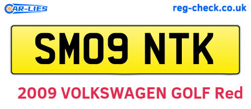 SM09NTK are the vehicle registration plates.