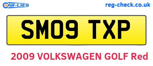SM09TXP are the vehicle registration plates.