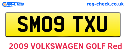 SM09TXU are the vehicle registration plates.