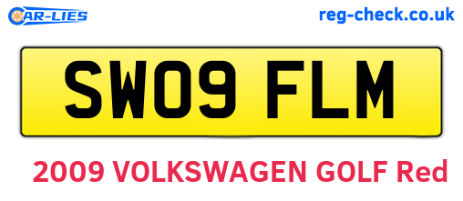SW09FLM are the vehicle registration plates.