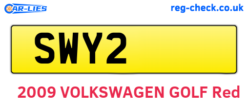 SWY2 are the vehicle registration plates.