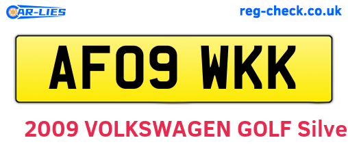 AF09WKK are the vehicle registration plates.