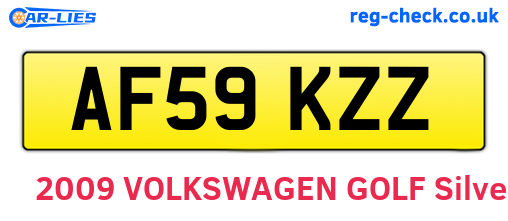 AF59KZZ are the vehicle registration plates.