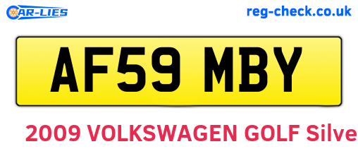 AF59MBY are the vehicle registration plates.