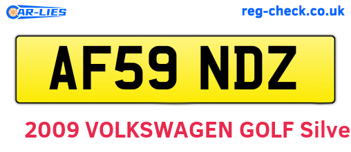 AF59NDZ are the vehicle registration plates.