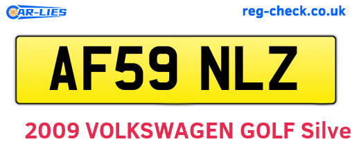 AF59NLZ are the vehicle registration plates.