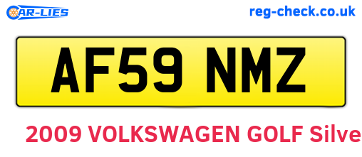 AF59NMZ are the vehicle registration plates.
