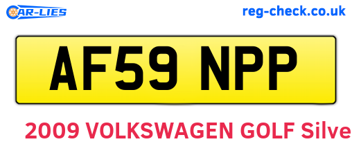 AF59NPP are the vehicle registration plates.