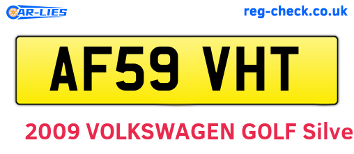 AF59VHT are the vehicle registration plates.