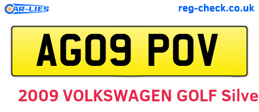 AG09POV are the vehicle registration plates.