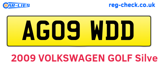 AG09WDD are the vehicle registration plates.