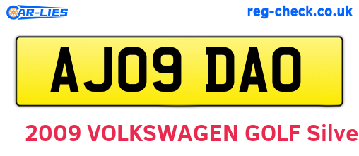 AJ09DAO are the vehicle registration plates.