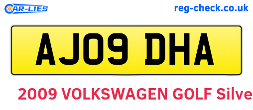 AJ09DHA are the vehicle registration plates.