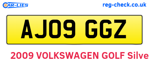 AJ09GGZ are the vehicle registration plates.