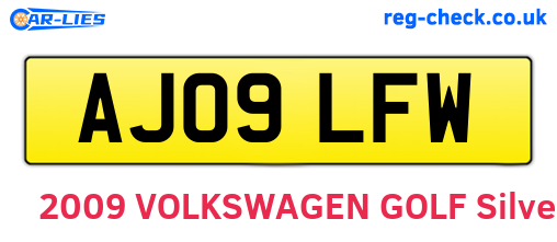 AJ09LFW are the vehicle registration plates.