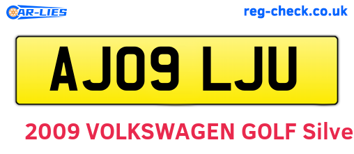 AJ09LJU are the vehicle registration plates.