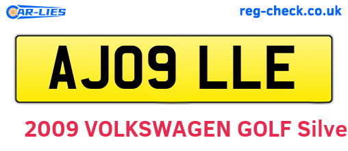 AJ09LLE are the vehicle registration plates.