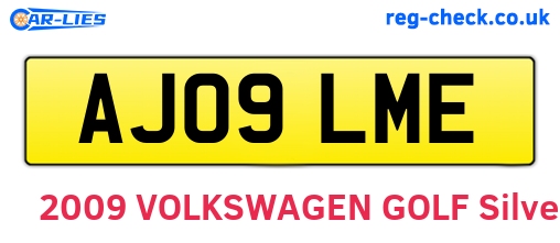 AJ09LME are the vehicle registration plates.