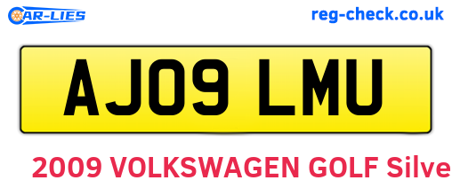 AJ09LMU are the vehicle registration plates.