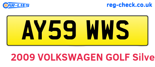AY59WWS are the vehicle registration plates.