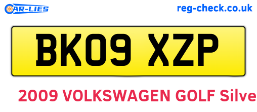 BK09XZP are the vehicle registration plates.