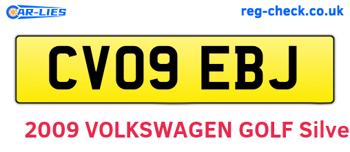 CV09EBJ are the vehicle registration plates.