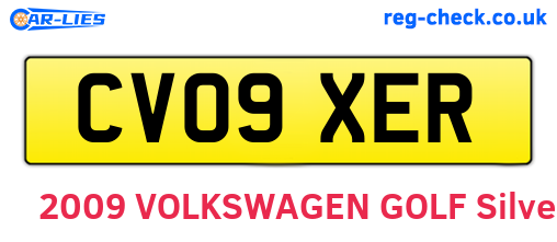 CV09XER are the vehicle registration plates.